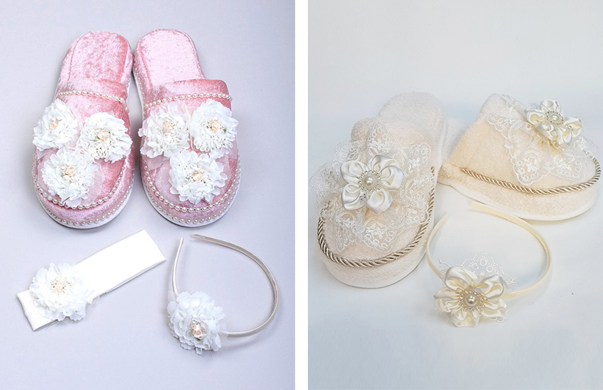 Çiçekli, Boncuklu ya da Sade 14 Lohusa Terliği ve Seti