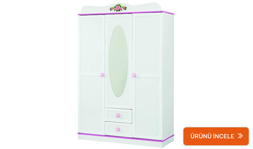 Tuana 3 kapılı çocuk dolabı