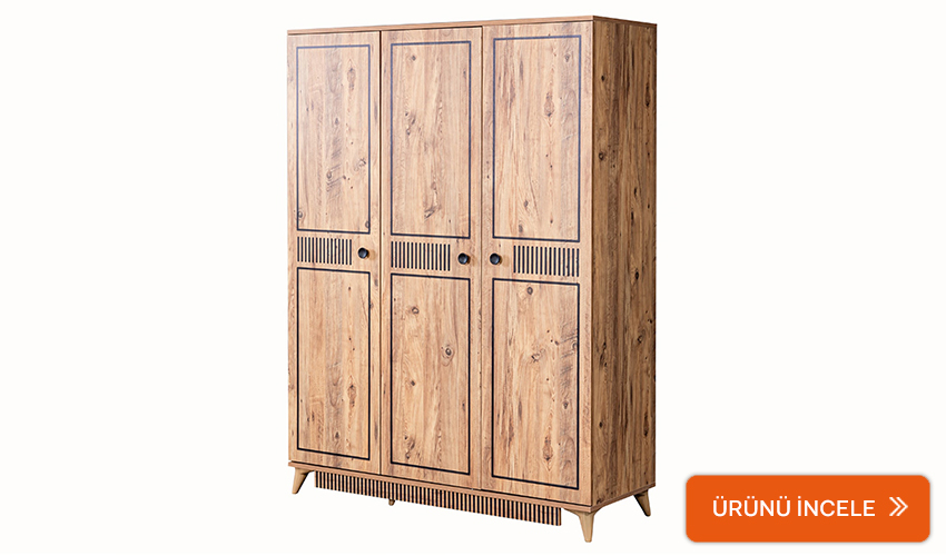 Setay Atlantik 3 kapaklı dolap