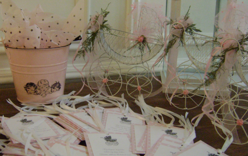 Bebek puseti baby shower konsepti