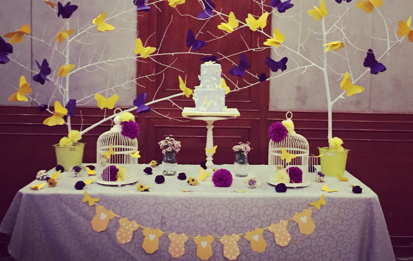 Kelebek baby shower konsepti