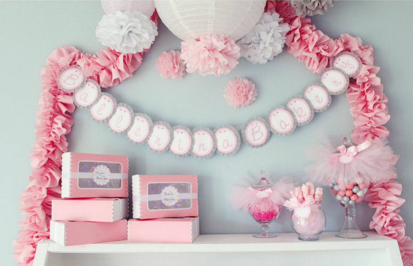 Balerin baby shower konsepti
