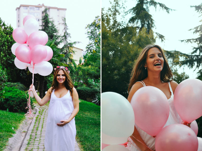 balonlarla hamile fotoğrafları