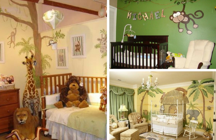 hayvan temalı bebek odası