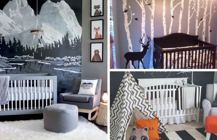 soğuk renkli bebek odası