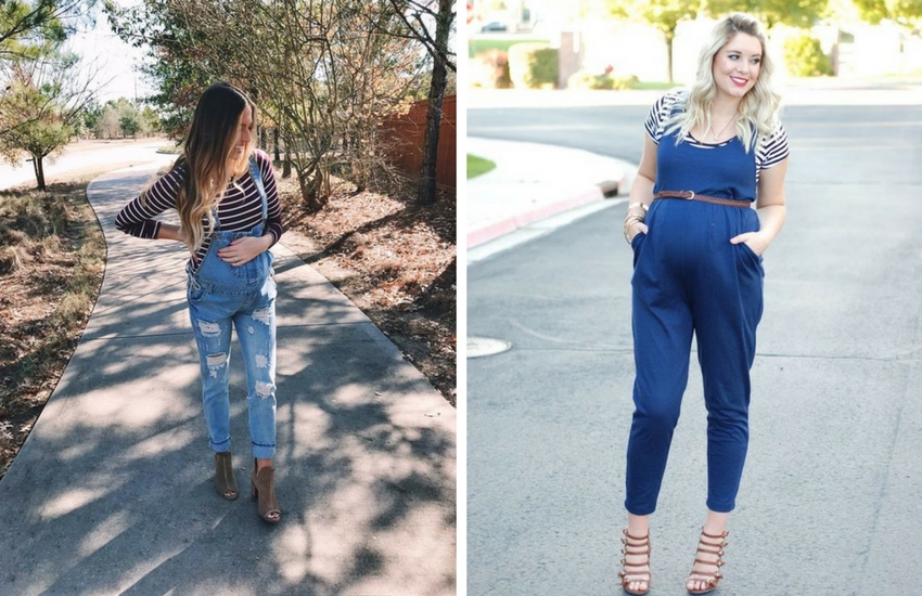 şık hamile salopeti