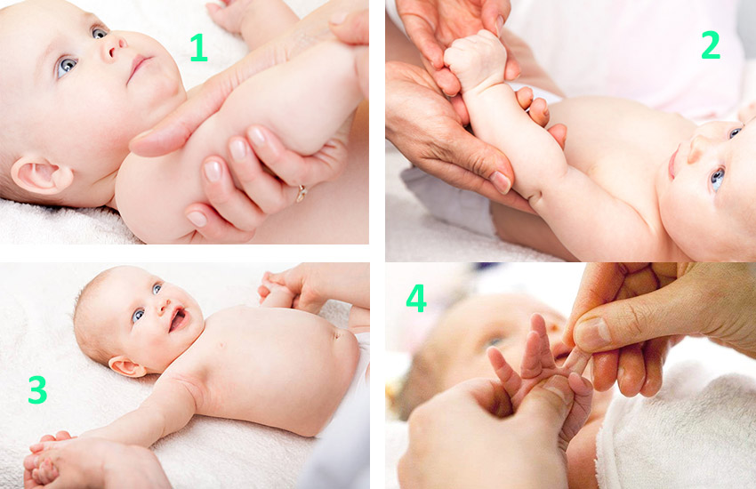 Bebeklerde kol masajı