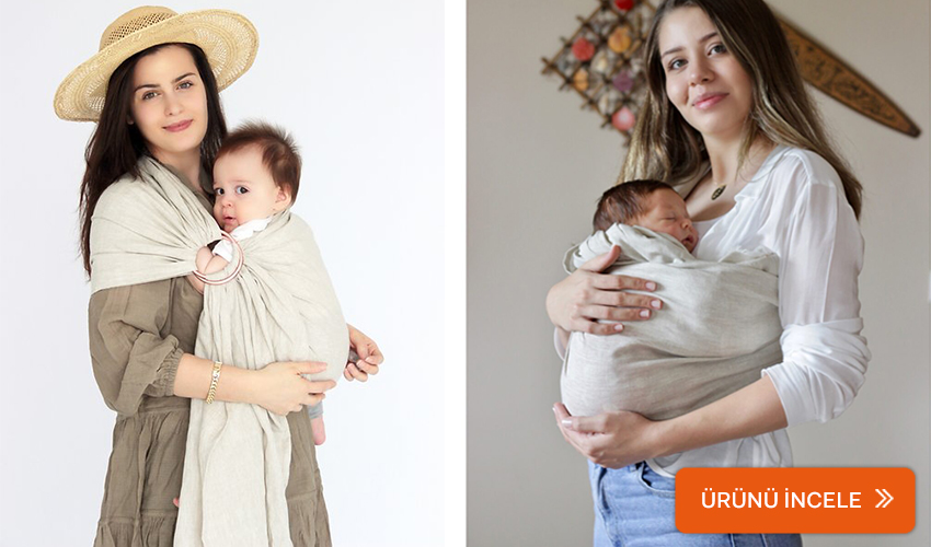 minikkuş keten halkalı sling