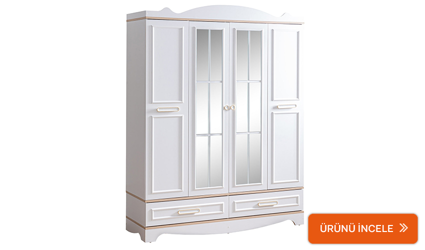 Setay 4 kapaklı dolap