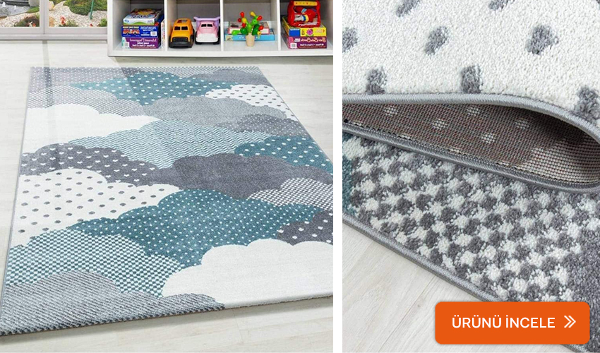 Ayyıldız antibakteriyel bebek odası halısı