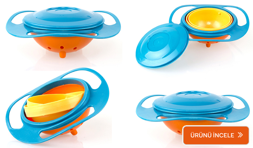Baby&Plus içindekini dökmeyen eğlenceli tabak