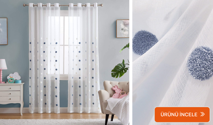 Bebek odası tül perde