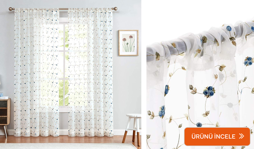 Lila bebek odası tül perde