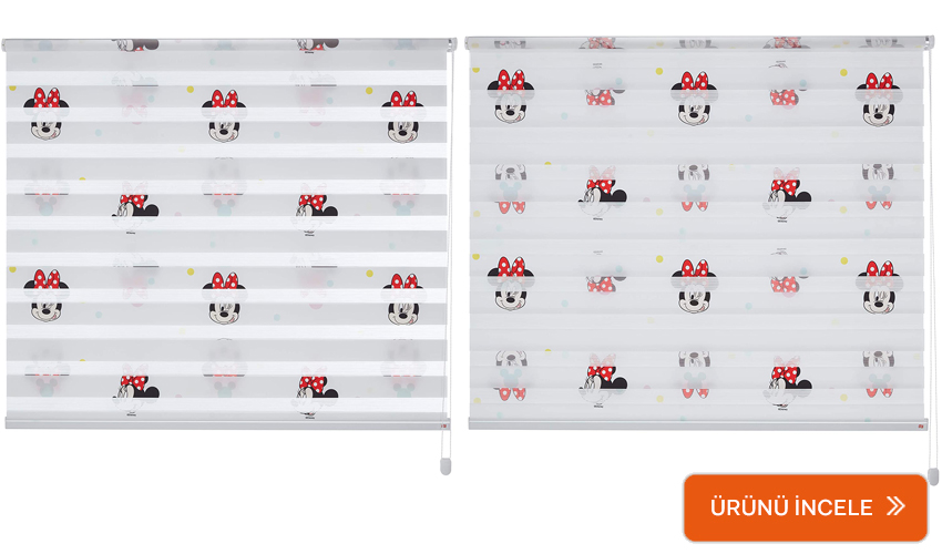 Taç bebek odası zebra perde