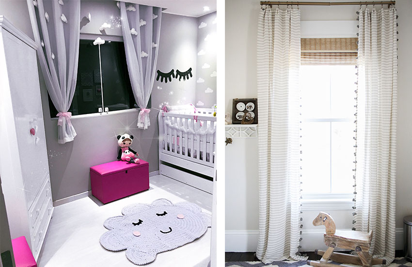 Bebek odası perde susleme