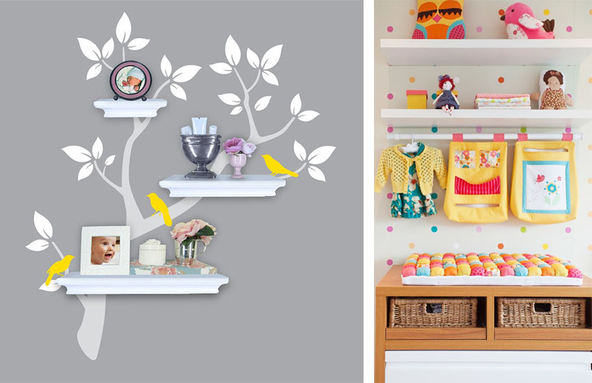 Bebek odası raf susleme