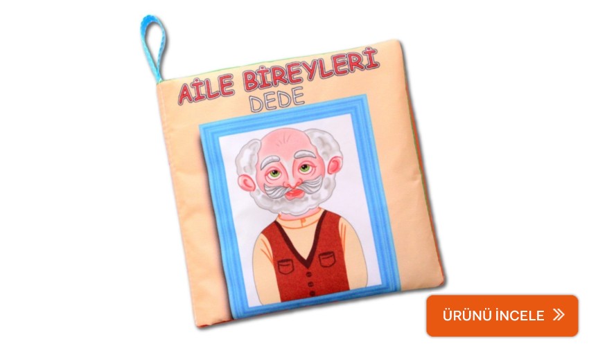 Tox aile bireyleri bebekler için bez kitap