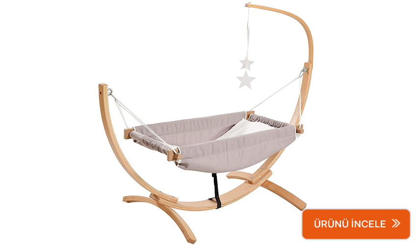 Bebeşik ahşap bebek hamağı