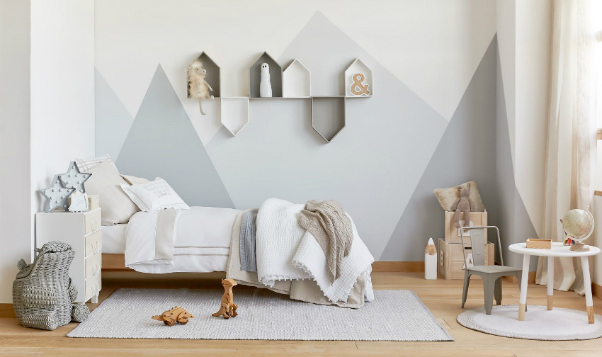 erkek çocuk odası dekorasyonu fikirleri beyaz gri erkek çocuk odası