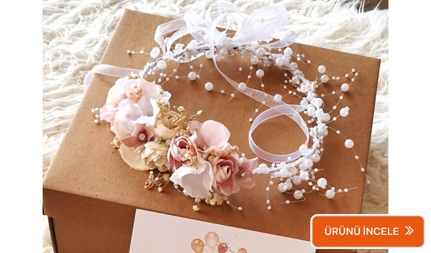 çiçekli lohusa tacı