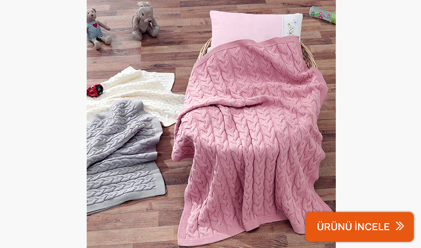 Ecocotton örgü battaniye