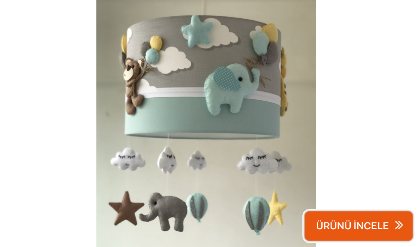 Atölye Ay Işığı Filli Çocuk Avizesi