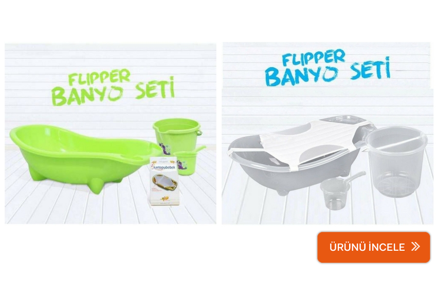 Flipper bebek banyo seti