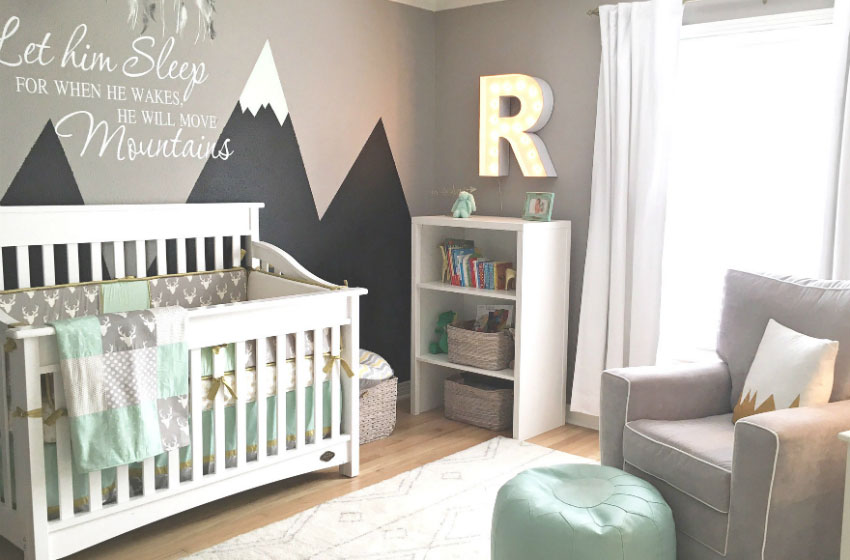 gri bebek odası erkek bebek odası renkleri