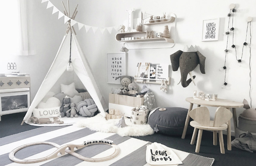 erkek çocuk odası modelleri gri erkek çocuk odası