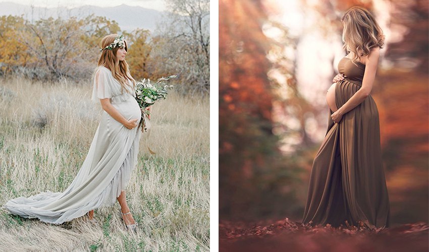 hamile çekim elbiseleri