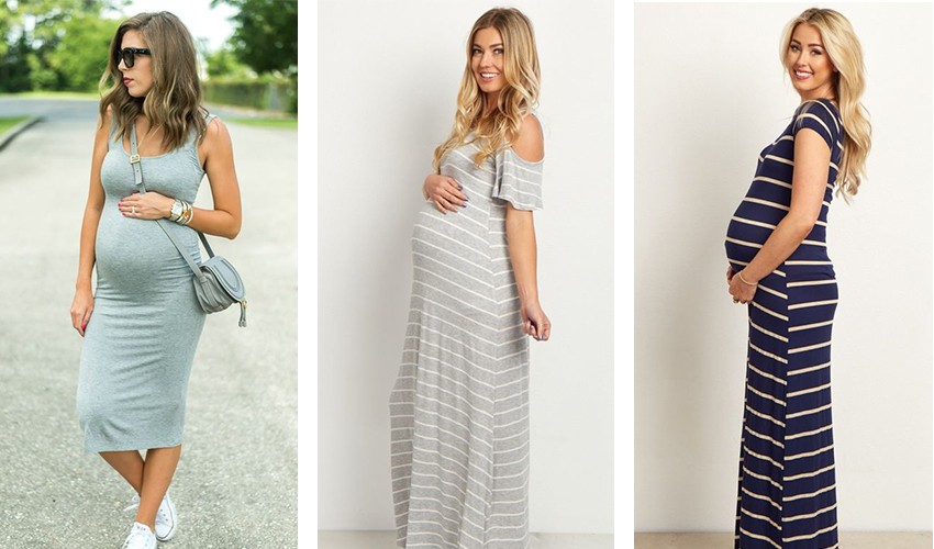 Hamile uzun penye elbise