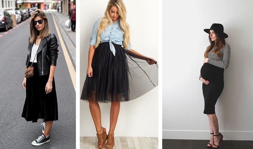 Hamile siyah etek modelleri