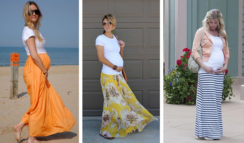 hamile uzun etek