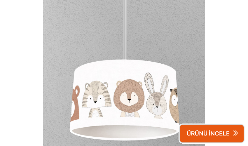 Junior Home Concept Sevimli Hayvanlı Çocuk Odası Avize