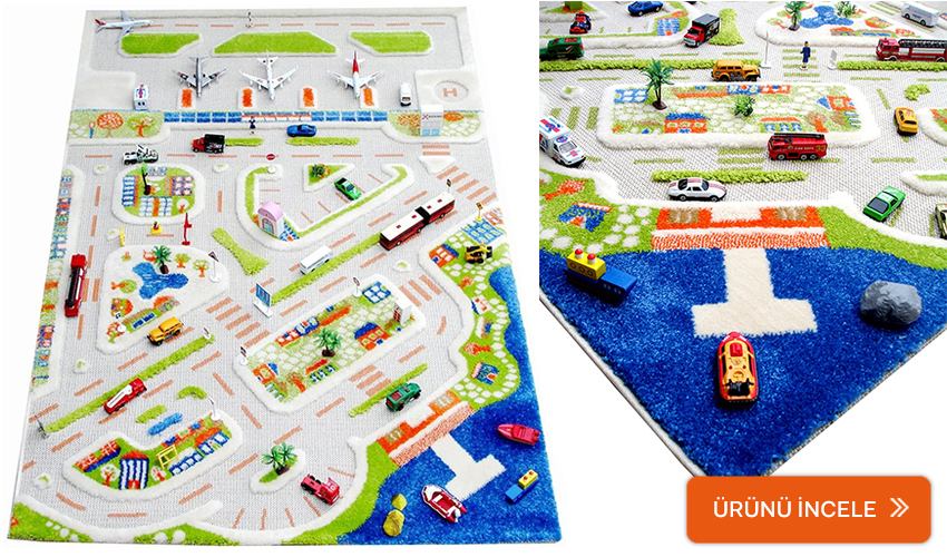 Little Herper araba yollu oyun halısı