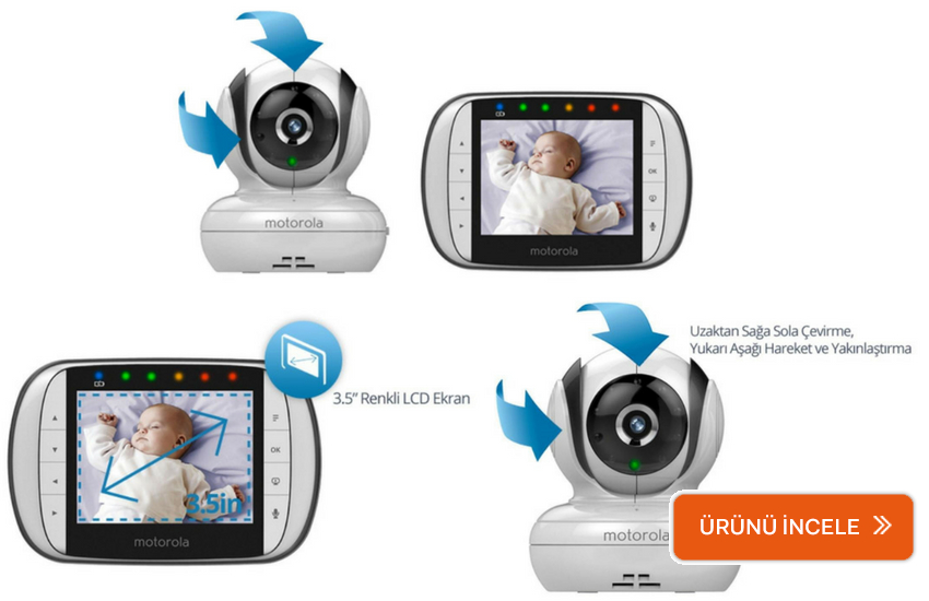 motorola mbp 36s görüntülü bebek telsizi