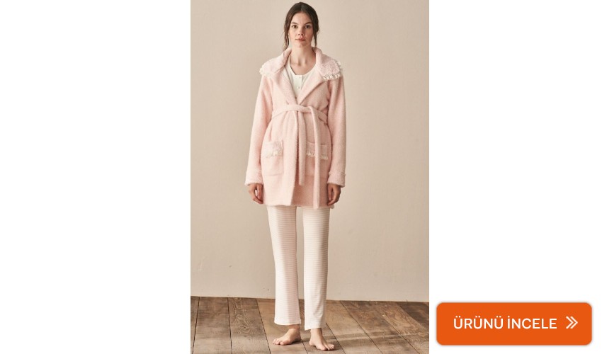  Polar sabahlıklı pijama takımı 