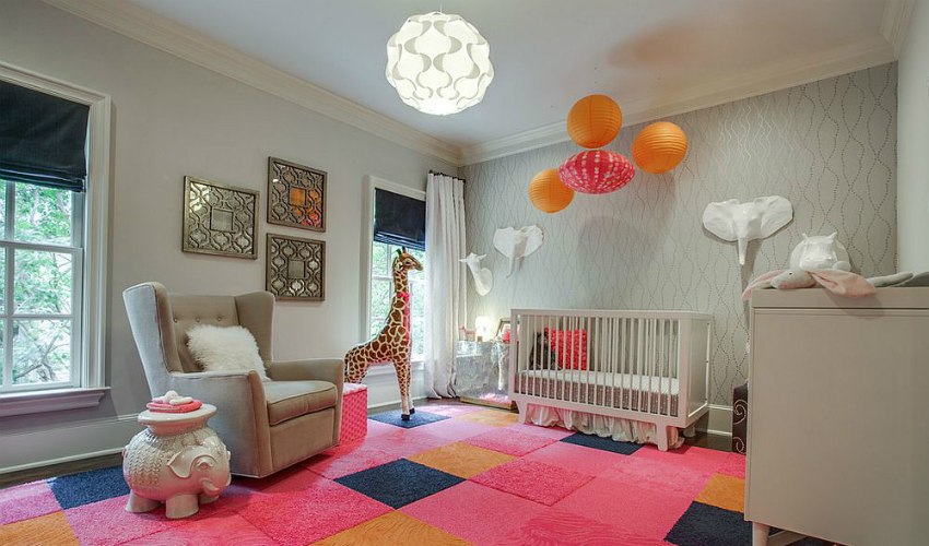 renkli kız bebek odası