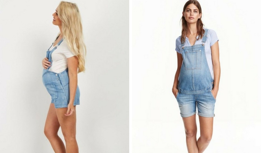 şortlu hamile salopet