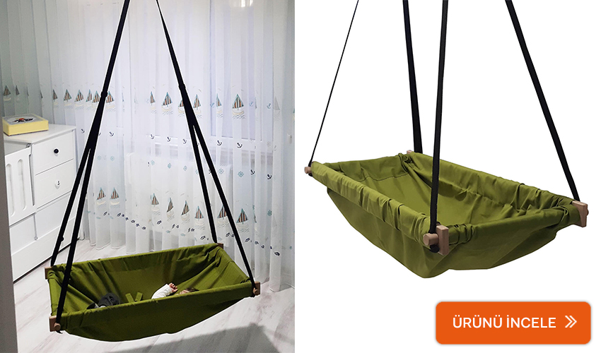 Svava ahşap yaylı zıpzıp hamak